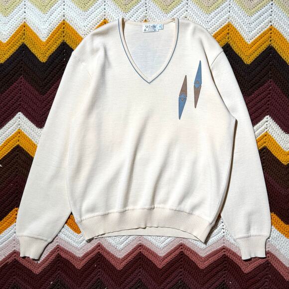 90s Yellow St. Croix Knits Zephyr Wool Sweater - Picture 1 of 5